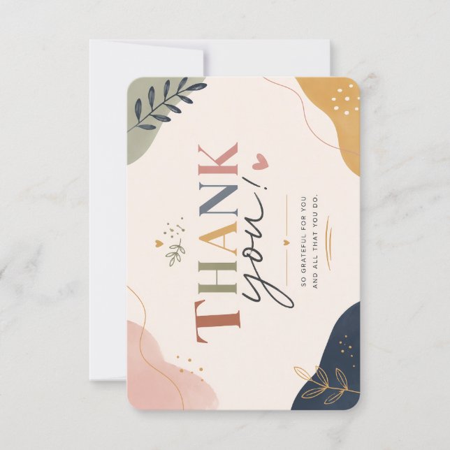 Elegant Minimal Thank You Card (Front)