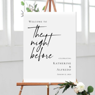 Elegant minimal The Night Before Rehearsal welcome Poster
