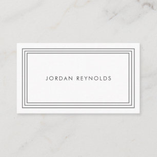 Elegant Minimal Triple Frame White Business Card