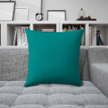 Elegant Minimal Verdigris Deep Sea Green  Cushion<br><div class="desc">This deep sea green throw pillow is a versatile and stylish choice for any space. Its elegant,  minimal design would complement a variety of decor styles,  making it perfect for use in a bedroom,  living room,  or outdoor seating area.</div>