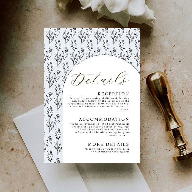 Elegant Minimal Wedding Details Enclosure Card (Creator Uploaded)