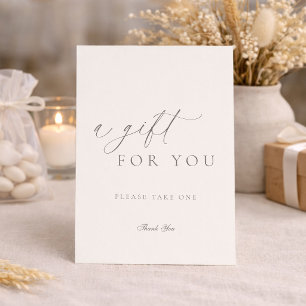 Elegant Minimal Wedding Favor Sign Invitation