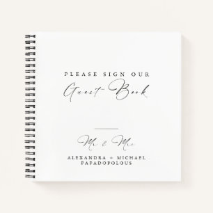 Elegant Minimal Wedding Guest Book