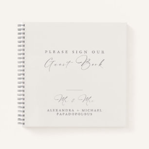 Elegant Minimal Wedding Guest Book