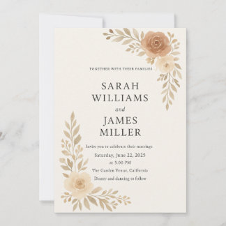 Elegant Minimal Wedding Invitation