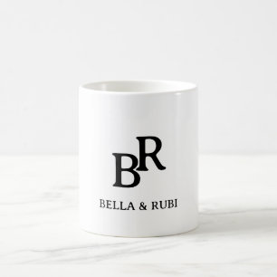 Elegant Minimal Wedding Monogram Coffee Mug