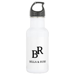 Elegant Minimal Wedding Monogram Stainless Steel  532 Ml Water Bottle
