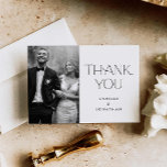Elegant Minimal Wedding Photo Thank you card<br><div class="desc">Express your gratitude in a stylish and personal way with our elegant minimal photo wedding thank you cards. These cards not only reflect your unique style but also make your special moments unforgettable. Simple Modern Wedding Collection</div>