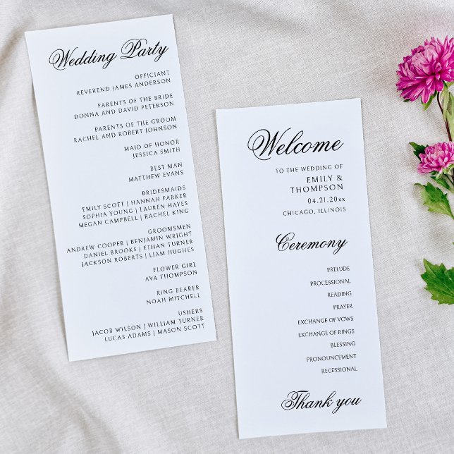 Elegant Minimal Wedding Programme (Creator Uploaded)