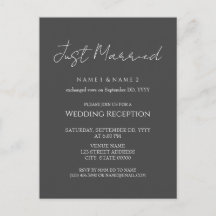 Elegant Minimal Wedding Reception Eloped