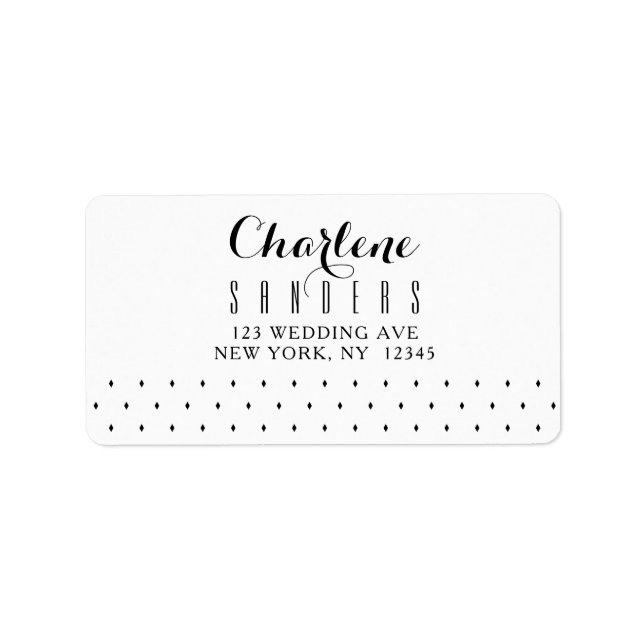 Elegant Minimal Wedding RSVP Return Address Labels (Front)
