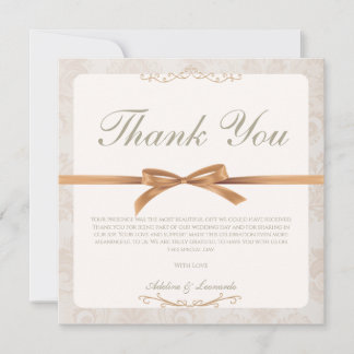 Elegant Minimal Wedding thank you card