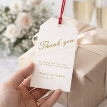 Elegant Minimal Wedding Thank You Tag