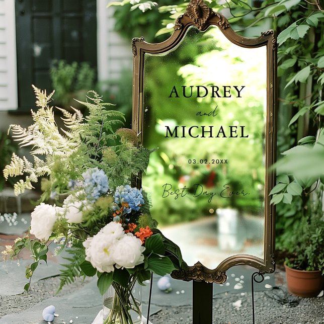 Elegant, Minimal Wedding  Window Cling (Creator Uploaded)