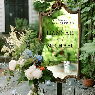 Elegant, Minimal Wedding Window Cling