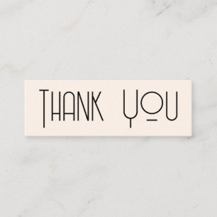 Elegant minimalism Thank you  Business Card