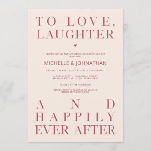 Elegant Minimalism Wedding Rehearsal Dinner Invitation