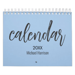 Elegant Minimalist 2026 Calendar – Dusty Blue