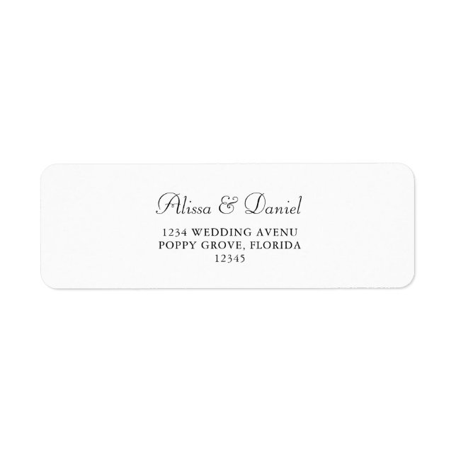 Elegant Minimalist Address Label (Front)