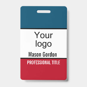 Elegant, minimalist badge ID badge