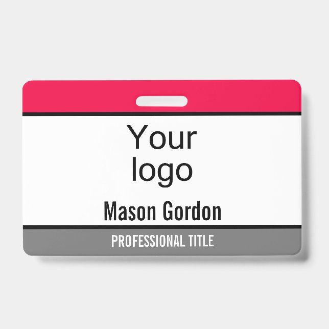 Elegant, minimalist badge ID badge (Front)
