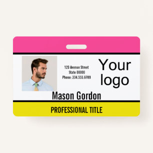 Elegant, minimalist badge ID badge
