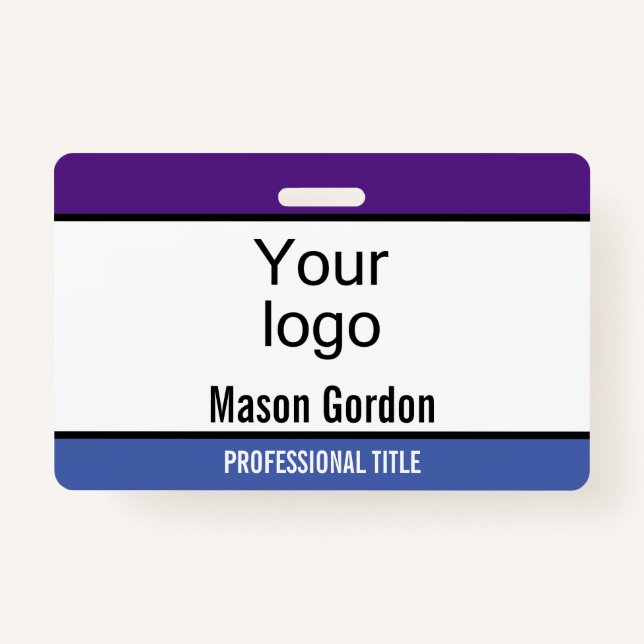 Elegant, minimalist badge ID badge (Front)