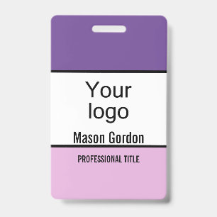 Elegant, minimalist badge ID badge