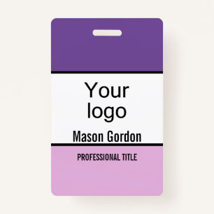 Elegant, minimalist badge ID badge