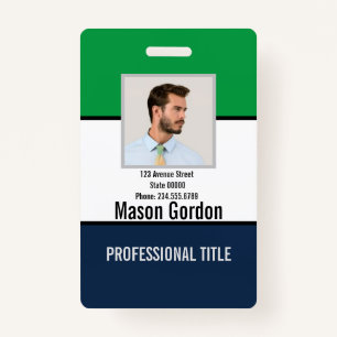 Elegant, minimalist badge ID badge