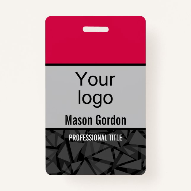 Elegant, minimalist badge ID badge (Front)