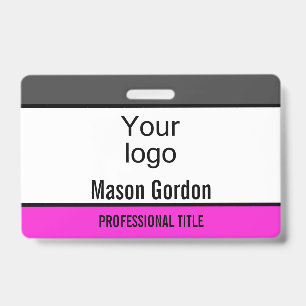 Elegant, minimalist badge ID badge