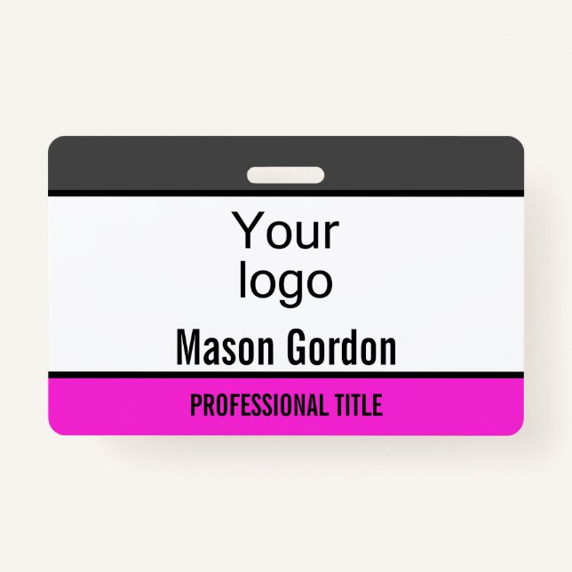 Elegant, minimalist badge ID badge (Front)