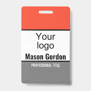 Elegant, minimalist badge ID badge