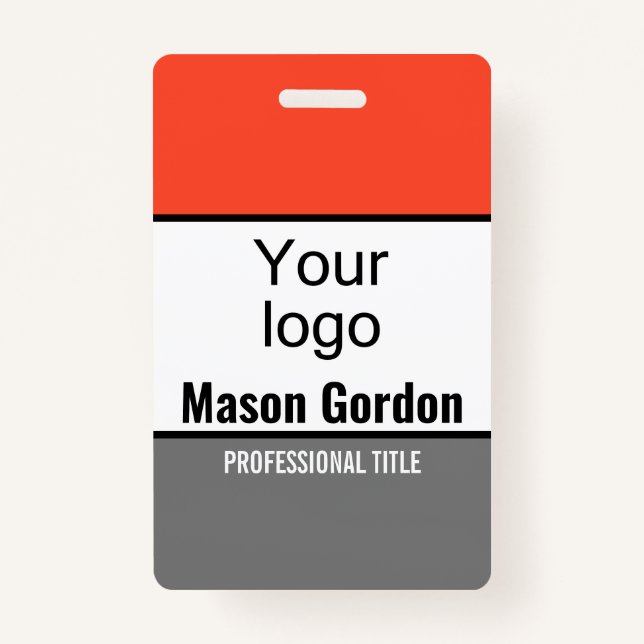 Elegant, minimalist badge ID badge (Front)