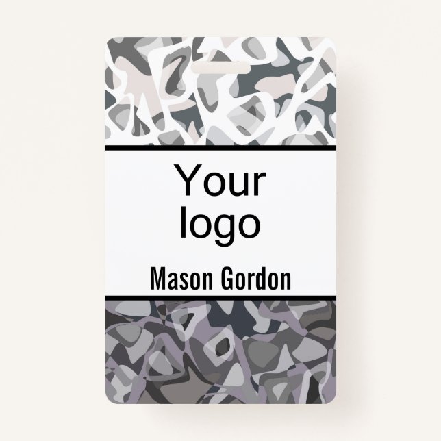Elegant, minimalist badge ID badge (Front)