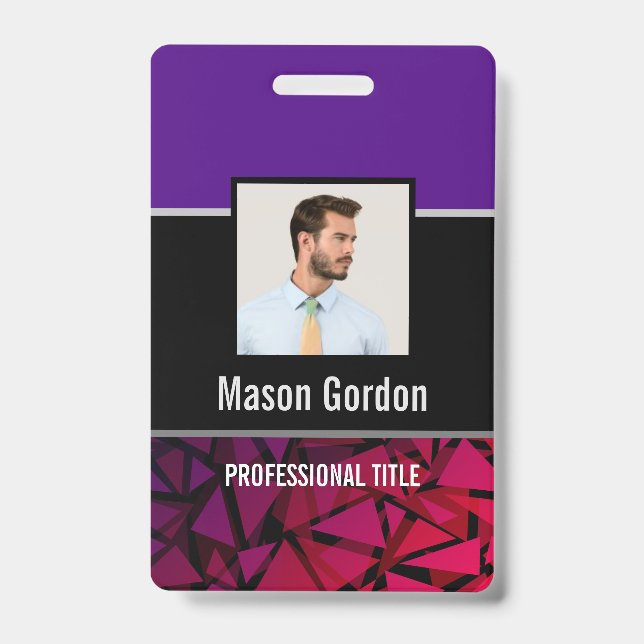 Elegant, minimalist badge ID badge (Front)