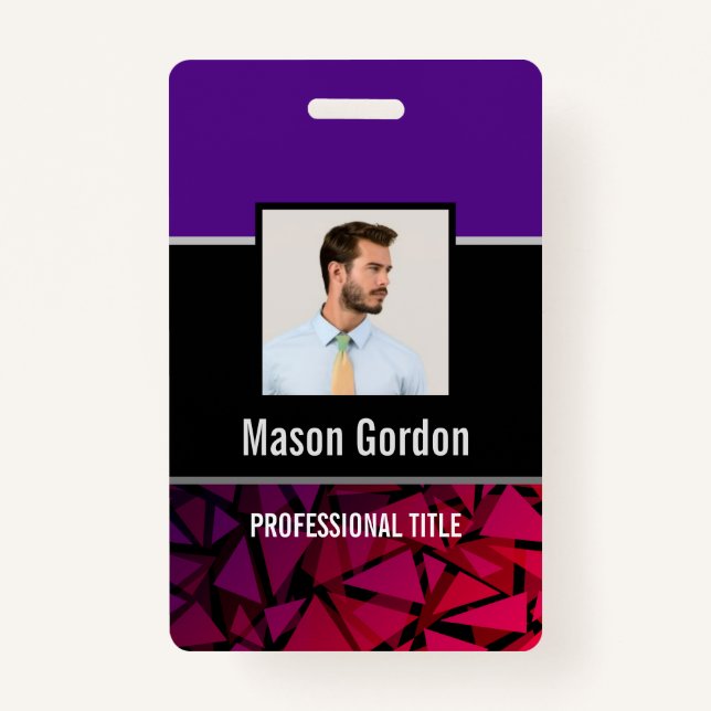 Elegant, minimalist badge ID badge (Front)