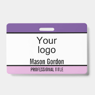 Elegant, minimalist badge ID badge