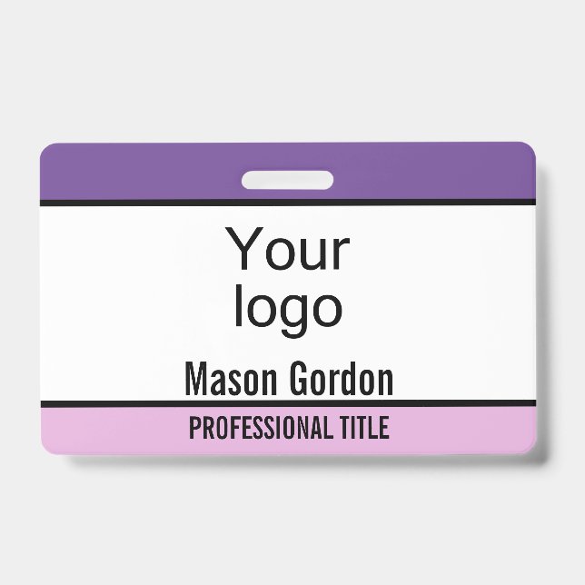 Elegant, minimalist badge ID badge (Front)