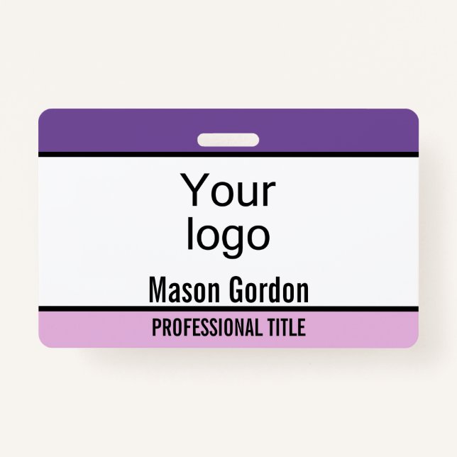 Elegant, minimalist badge ID badge (Front)