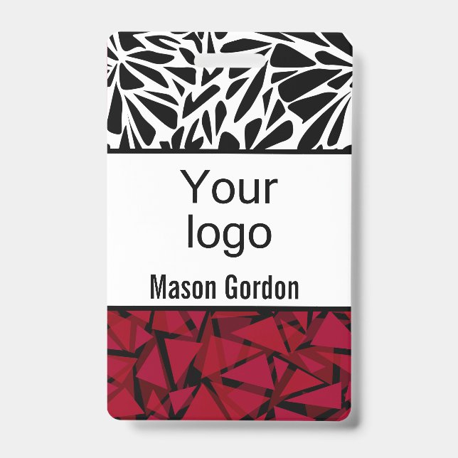 Elegant, minimalist badge ID badge (Front)