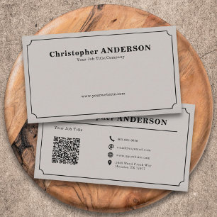 Elegant, minimalist, black and beige business card