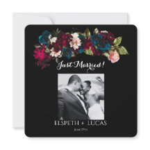 Elegant Minimalist Black and Floral Wedding