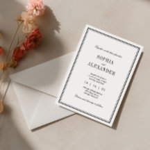 Elegant Minimalist Black and White Wedding