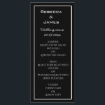 Elegant Minimalist Black Wedding Menu Card<br><div class="desc">Elegant Minimalist Black Wedding Menu Card</div>