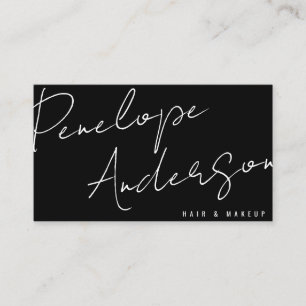 Elegant Minimalist Black & White Chic Modern   Business Card