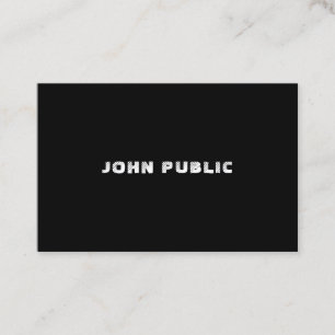 Elegant Minimalist Black White Template B&W Modern Business Card