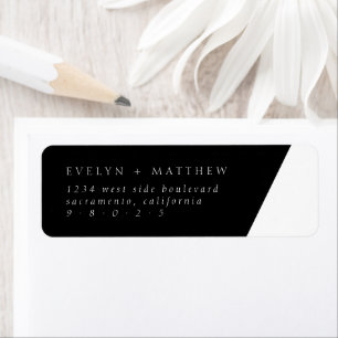 Elegant Minimalist Black White Typography Wedding