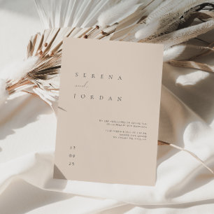 Elegant Minimalist Blush Pink Wedding Invitation